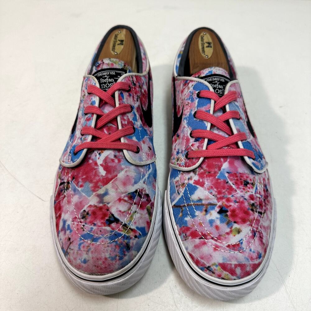 EXCELLENT Nike SB Stefan Janoski Canvas PRM Cherry Blossom Floral Pink 8 - Picture 3 of 10